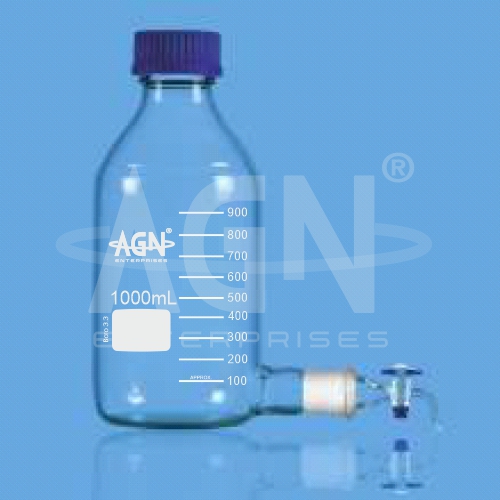 Bottles, Aspirator, with GL 45 Cap, with Socket And Interchangeable Stopcock