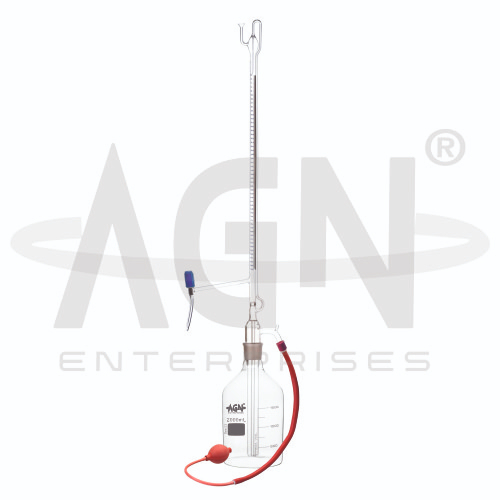 Burettes Automatic with PTFE PTFE Needle Valve Stopcock Schellbach Stripe Class A with Batch Certificate