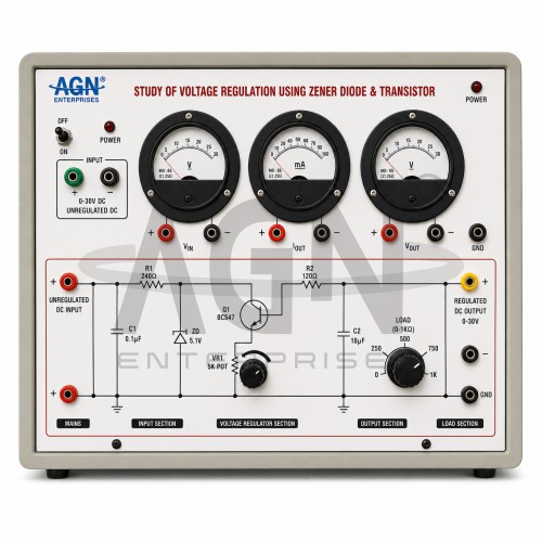 Voltage Regulation Using Zener Diode & Transistor