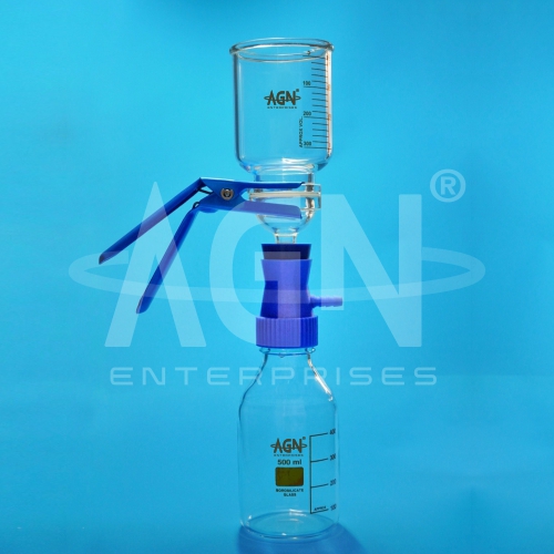 All Glass Filter Holders, Plain Neck, Filtration Assembly, with GL-45 Adapter