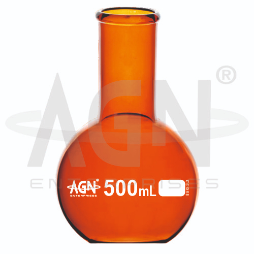 Boiling Flasks Flat Bottom Single Neck Amber