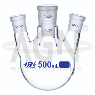 Boiling Flasks Round Bottom Four Necks Angular