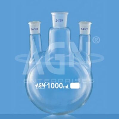 Boiling Flasks, Round Bottom, Three Necks, Parallel