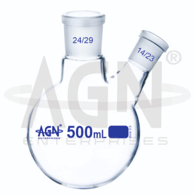 Boiling Flasks Round Bottom Two Necks Angular