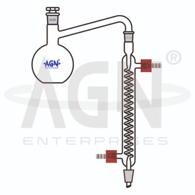 Distilling Apparatus Phenol Distillation with Graham Condenser Interchangeable Joints And Stopper