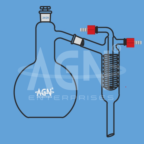 Distilling Apparatus, with Friedrich Condenser, Interchangeable Joints And Stopper