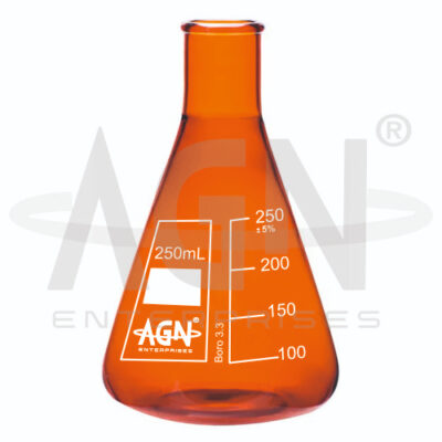 Flasks Erlenmeyer Amber Narrow Mouth
