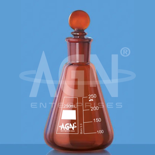 Flasks, Erlenmeyer, Amber, with Socket