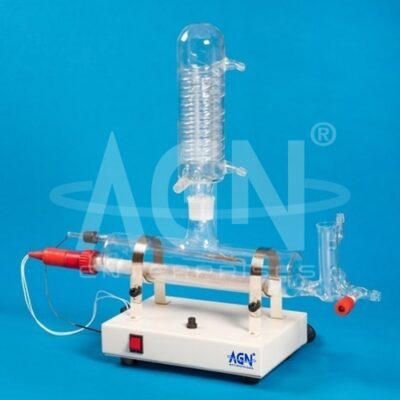 Horizontal Single Stage Quartz Distillation, Horizontal Quartz Boiler fitted