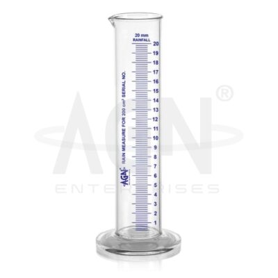 Rain Measuring Cylinders, with Graduated Metric Scale & Round Base, Class ‘B’