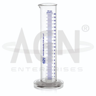 Rain Measuring Cylinders with Graduated Metric Scale and Round Base Class B