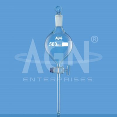 Separating Funnels, Globe Shape, with Glass Stopcock And Socket