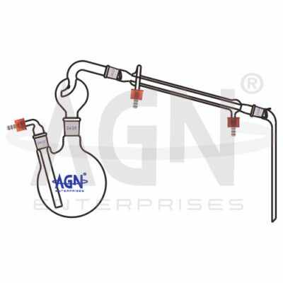 Steam Distillation Assembly with Double Neck Round Bottom Flask