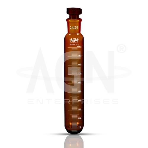 Test Tubes Graduated with Socket Amber