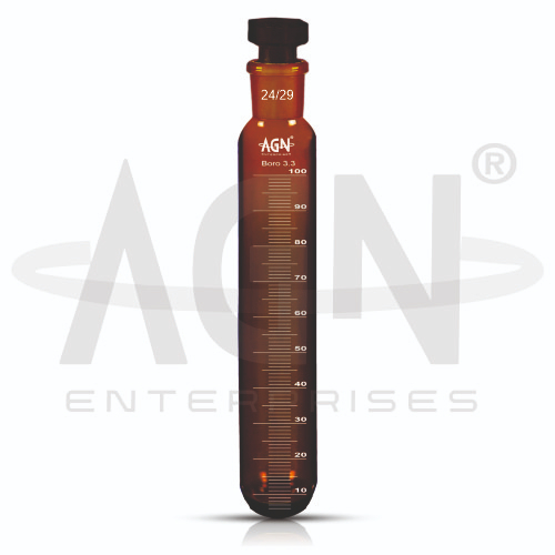 Test Tubes Graduated with Socket Amber
