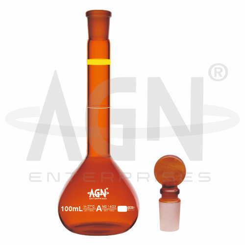 Volumetric Flasks Amber Colour Coded Class A
