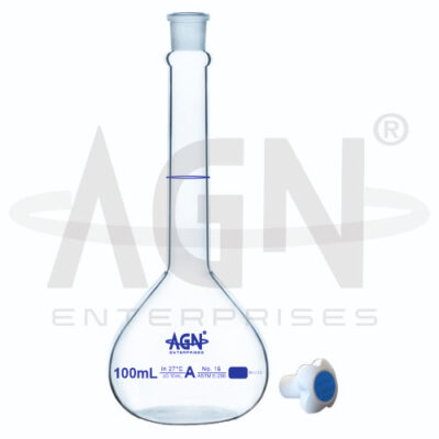 Volumetric Flasks Clear with PTFE Stopper ASTM Class A with Batch Certificate