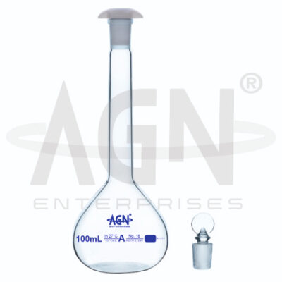 Volumetric Flasks Clear with Penny Head Stopper ASTM Class A